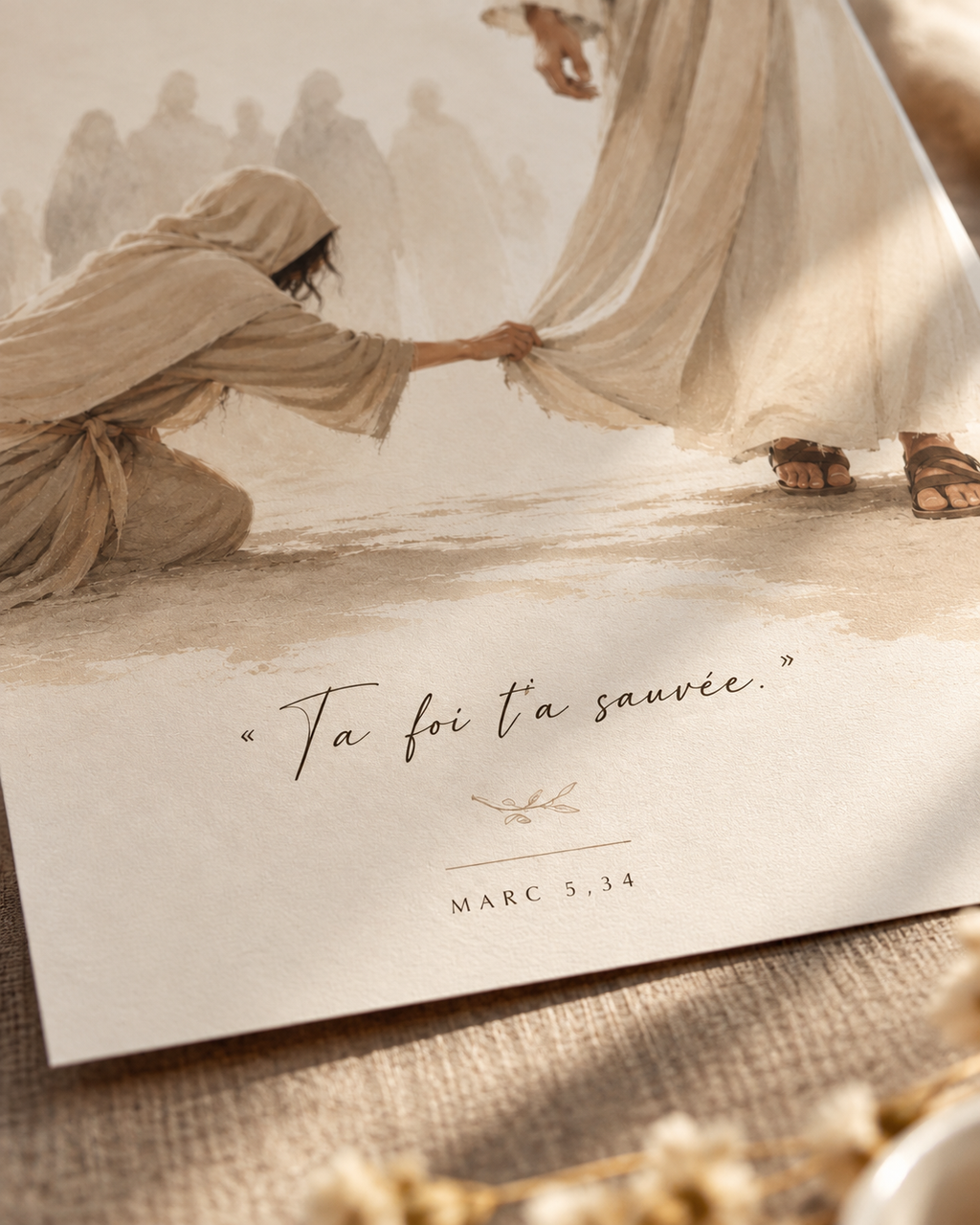 Your Faith Has Healed You | Christian Wall Print Inspired by Mark 5:34