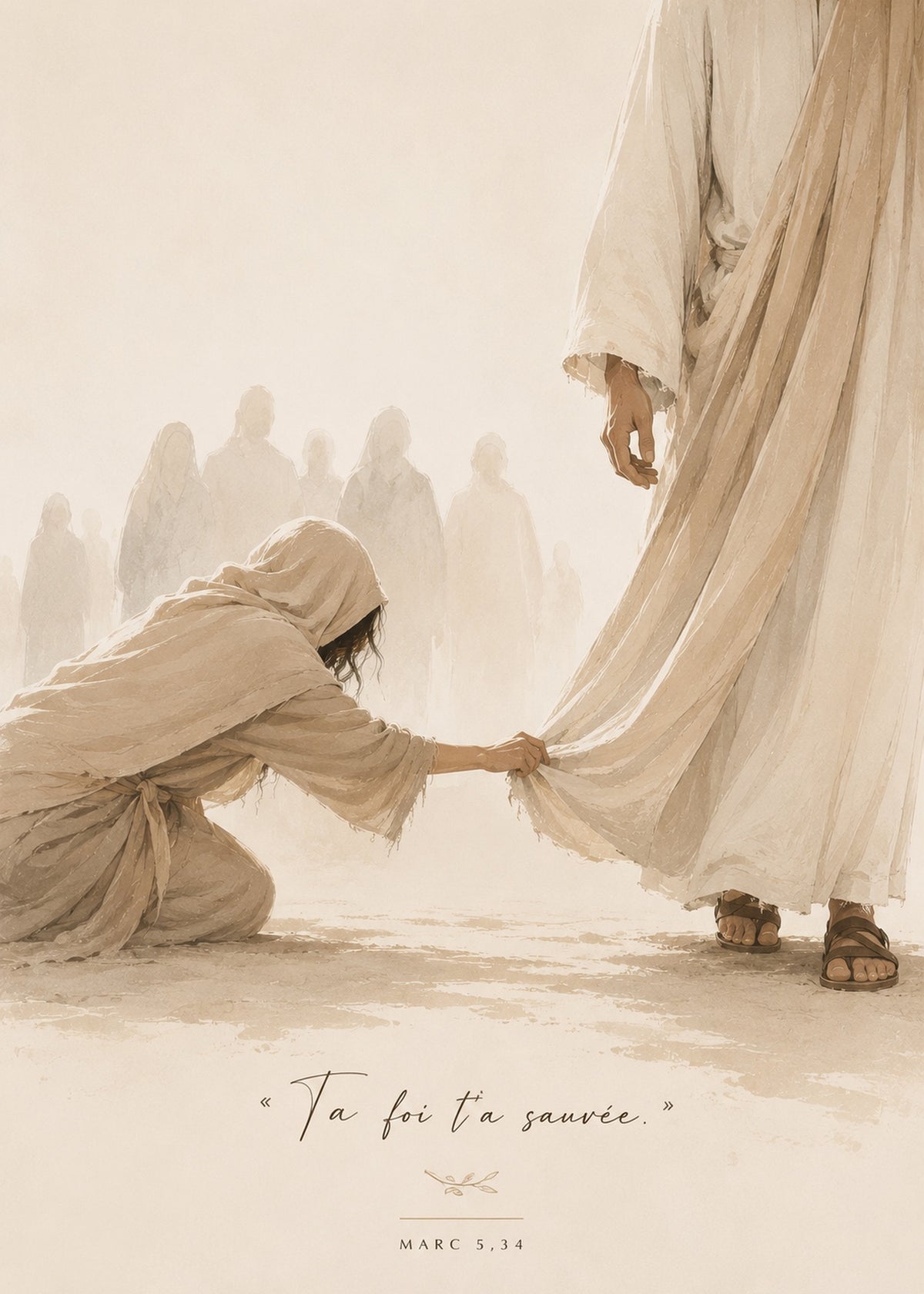 Your Faith Has Healed You | Christian Wall Print Inspired by Mark 5:34
